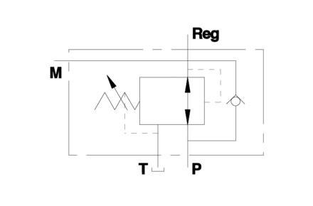 Клапан редукционный с обратным клапаном VRPRL 3/8'' 10-60 BAR (V0705/060)