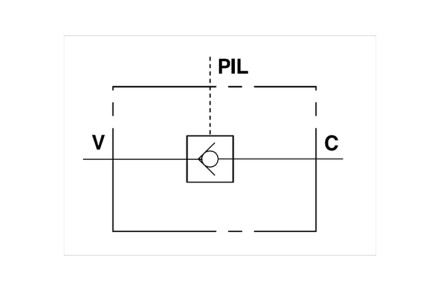 Клапан (Гидрозамок) односторонний цилиндрический VBPSL 1/4" (V0201)