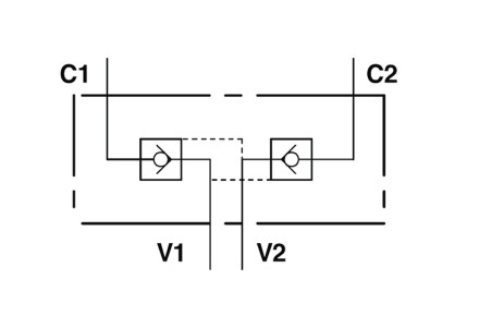 Клапан (Гидрозамок) двусторонний VBPDE 1/4 A (V0178)