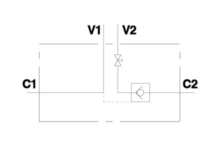 Гидрозамок односторонний VBPSE 3/8''L C/RUBINETTO DX с рычагом (V0074/SE/DX) (Правый)