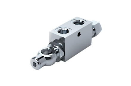 Клапан (Гидрозамок) двусторонний VBPDE 3/8''L SC с поворотным штуцером banjo (V0112)