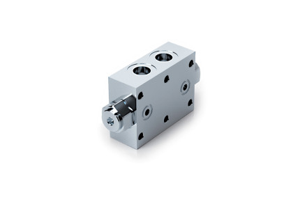 Клапан (Гидрозамок) двусторонний фланцевого монтажа VBPDE 3/8 FL - L3=62 (V0187)