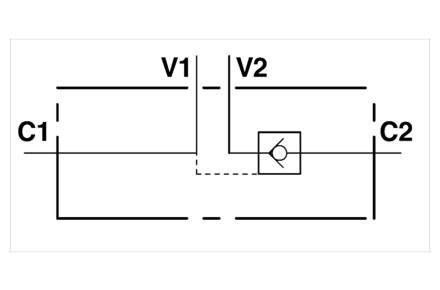 Клапан (Гидрозамок) односторонний VBPSE 1/2" L4 VIE (V0240)